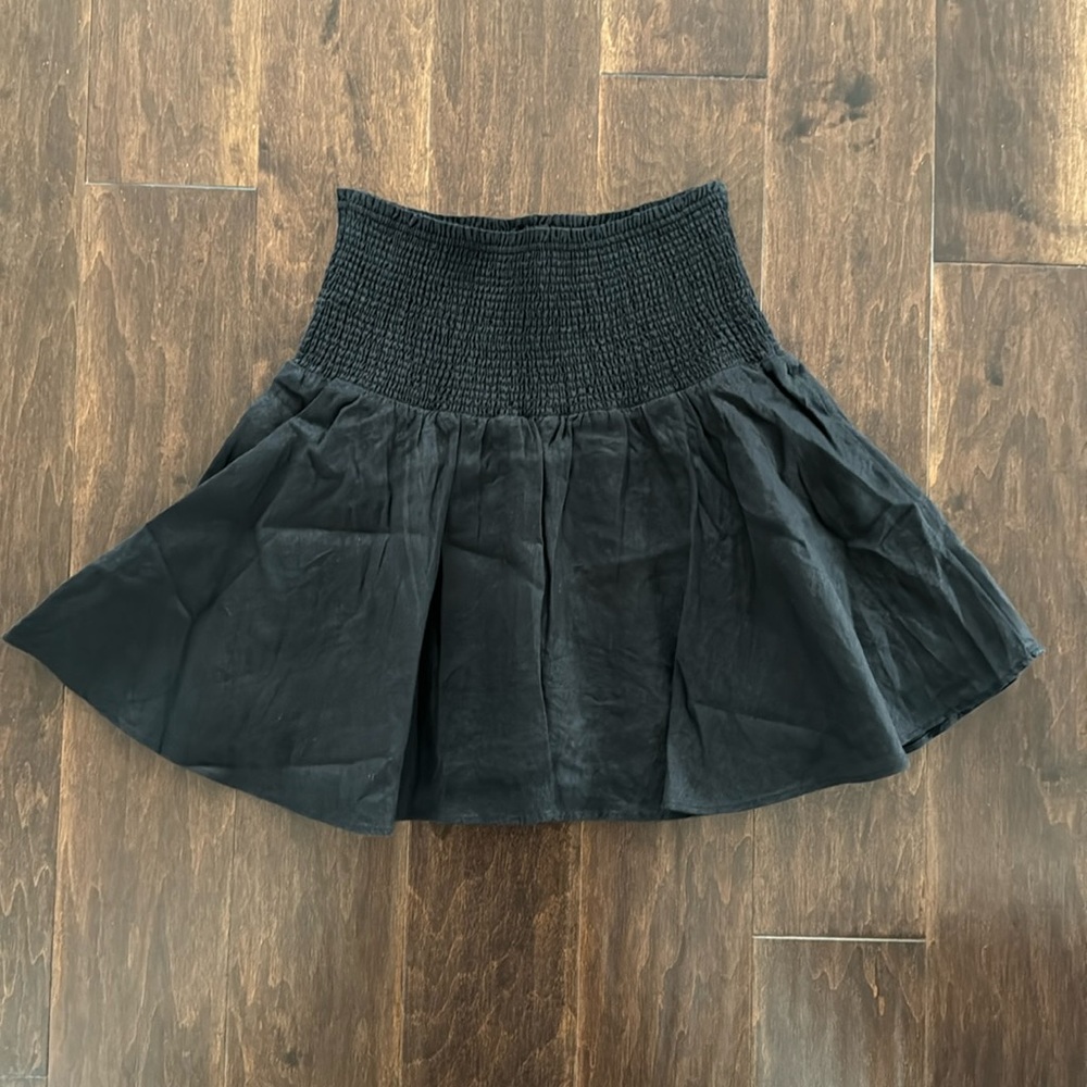 J. Crew NWT black linen skirt.